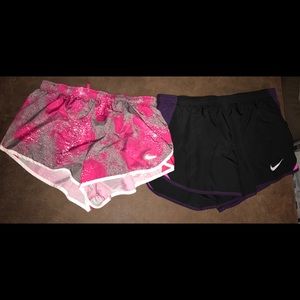 2 Nike running shorts.